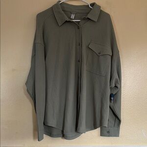 Women’s Green button up Shirt